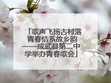 歌声飞扬古村落 青春情系故乡韵——成武县第二中学举办青春歌会