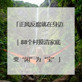 正风反腐就在身边｜88个村摸清家底变“闲”为“宝”