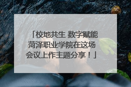 校地共生 数字赋能 菏泽职业学院在这场会议上作主题分享！