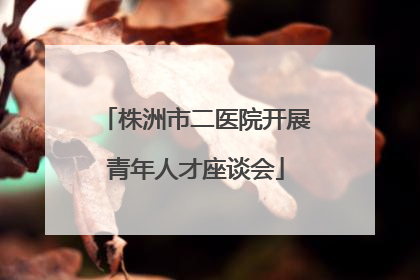 株洲市二医院开展青年人才座谈会