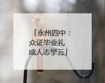 永州四中：众证毕业礼 成人志拏云