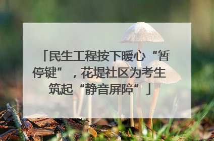 民生工程按下暖心“暂停键”，花堤社区为考生筑起“静音屏障”