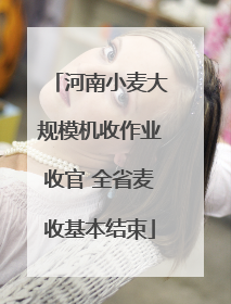 河南小麦大规模机收作业收官 全省麦收基本结束
