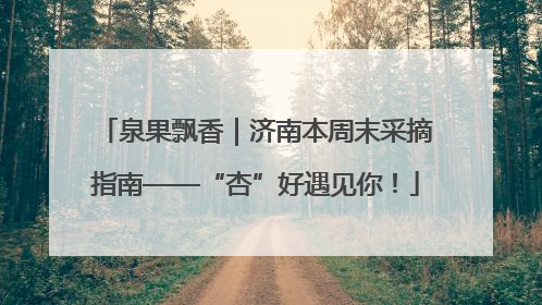 泉果飘香｜济南本周末采摘指南——“杏”好遇见你！
