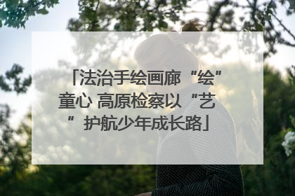 法治手绘画廊“绘”童心 高原检察以“艺”护航少年成长路