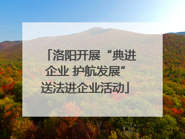 洛阳开展“典进企业 护航发展”送法进企业活动