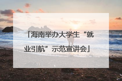 海南举办大学生“就业引航”示范宣讲会