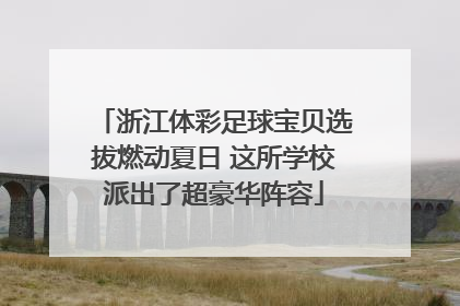 浙江体彩足球宝贝选拔燃动夏日 这所学校派出了超豪华阵容