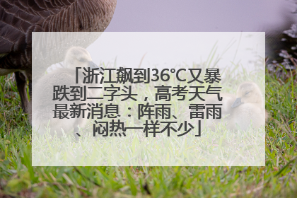 浙江飙到36℃又暴跌到二字头，高考天气最新消息：阵雨、雷雨、闷热一样不少