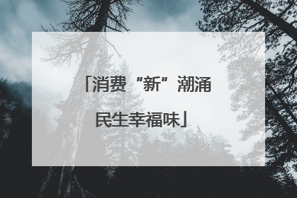 消费“新”潮涌 民生幸福味