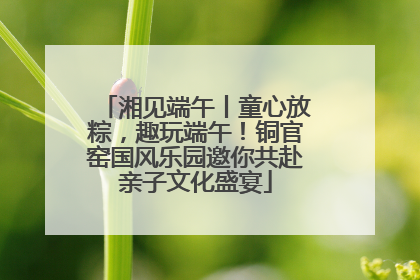 湘见端午丨童心放粽，趣玩端午！铜官窑国风乐园邀你共赴亲子文化盛宴