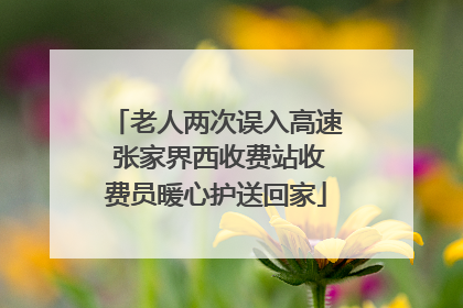 老人两次误入高速 张家界西收费站收费员暖心护送回家