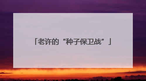 老许的“种子保卫战”