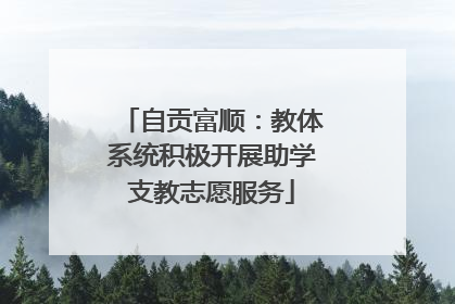 自贡富顺：教体系统积极开展助学支教志愿服务