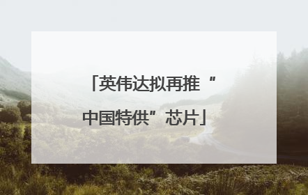 英伟达拟再推“中国特供”芯片