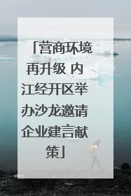 营商环境再升级 内江经开区举办沙龙邀请企业建言献策