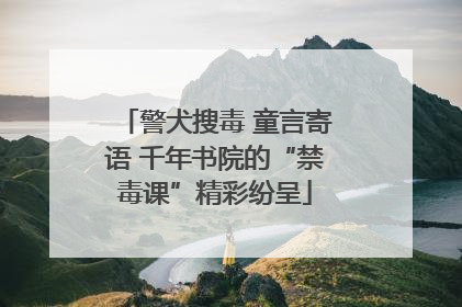 警犬搜毒 童言寄语 千年书院的“禁毒课”精彩纷呈