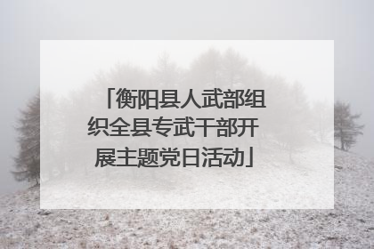 衡阳县人武部组织全县专武干部开展主题党日活动