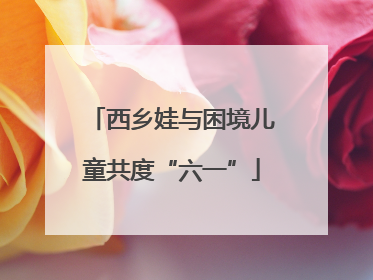 西乡娃与困境儿童共度“六一”
