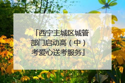 西宁主城区城管部门启动高（中）考爱心送考服务