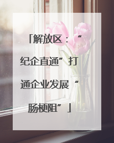 解放区：“纪企直通”打通企业发展“肠梗阻”