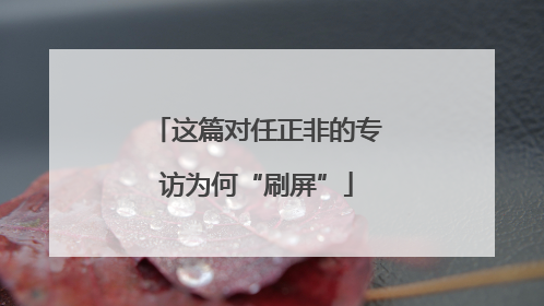 这篇对任正非的专访为何“刷屏”