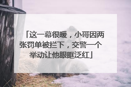 这一幕很暖，小哥因两张罚单被拦下，交警一个举动让他眼眶泛红