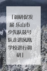 调研促发展 乐山市少先队鼓号队走进凤凰学校进行调研