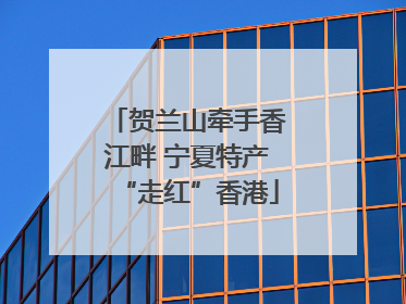 贺兰山牵手香江畔 宁夏特产“走红”香港
