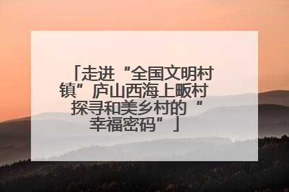 走进“全国文明村镇”庐山西海上畈村 探寻和美乡村的“幸福密码”