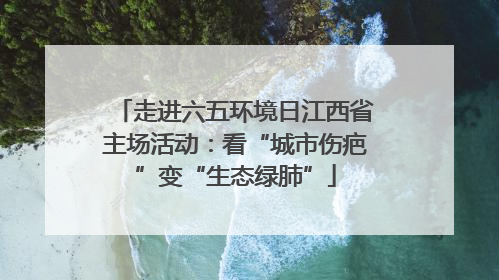 走进六五环境日江西省主场活动：看“城市伤疤”变“生态绿肺”