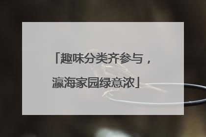 趣味分类齐参与，瀛海家园绿意浓