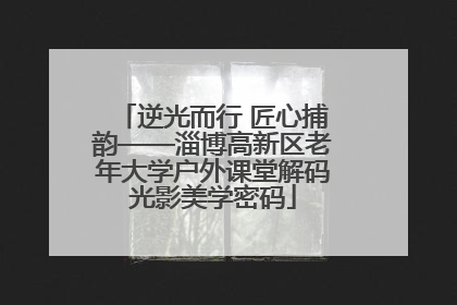 逆光而行 匠心捕韵——淄博高新区老年大学户外课堂解码光影美学密码