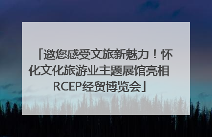 邀您感受文旅新魅力！怀化文化旅游业主题展馆亮相RCEP经贸博览会
