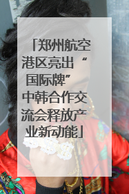 郑州航空港区亮出“国际牌” 中韩合作交流会释放产业新动能