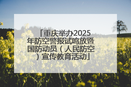 重庆举办2025年防空警报试鸣放暨国防动员（人民防空）宣传教育活动