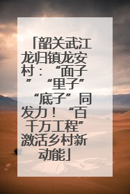 韶关武江龙归镇龙安村：“面子”“里子”“底子”同发力！“百千万工程”激活乡村新动能