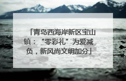 青岛西海岸新区宝山镇：“零彩礼”为爱减负，新风尚文明加分
