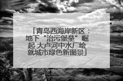 青岛西海岸新区：地下“治污堡垒”崛起 大卢河中水厂绘就城市绿色新图景