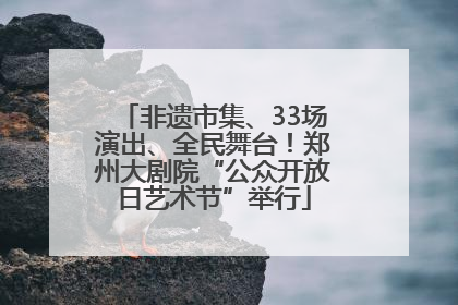 非遗市集、33场演出、全民舞台！郑州大剧院“公众开放日艺术节”举行