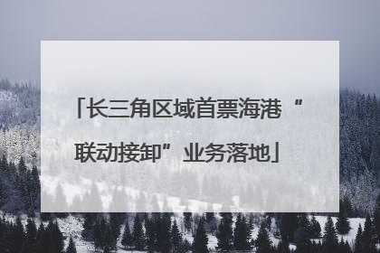 长三角区域首票海港“联动接卸”业务落地