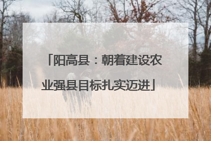 阳高县：朝着建设农业强县目标扎实迈进