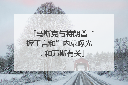 马斯克与特朗普“握手言和”内幕曝光，和万斯有关