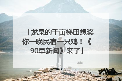 龙泉的千亩梯田想奖你一晚民宿一只鸡！《90早新闻》来了