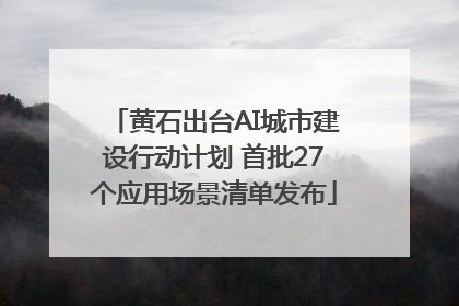 黄石出台AI城市建设行动计划 首批27个应用场景清单发布