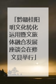 黔赣桂阳明文化转化运用暨文旅体融合发展座谈会在修文县举行