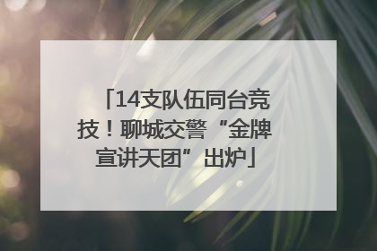 14支队伍同台竞技！聊城交警“金牌宣讲天团”出炉
