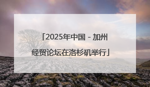 2025年中国－加州经贸论坛在洛杉矶举行