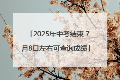2025年中考结束 7月8日左右可查询成绩