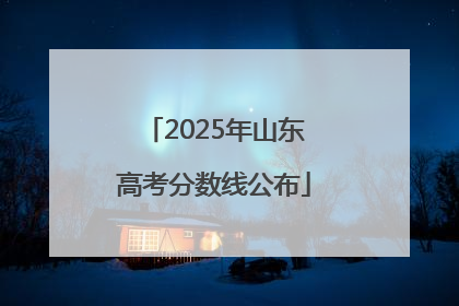 2025年山东高考分数线公布